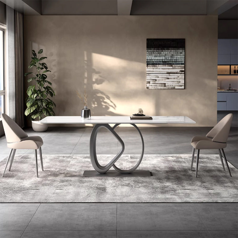 LUXORA DT1134 Minimalist Style 130-140-160-180cm Sintered Stone Dining Table