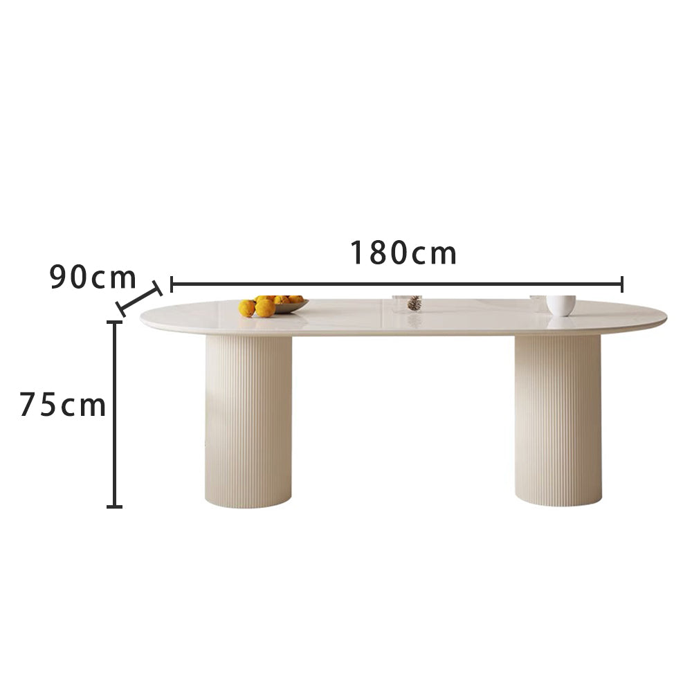 LIVARA DT1149 Minimalist Style 140-160-180cm Sintered Stone Dining Table