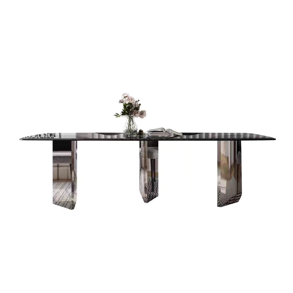 LUXORA DT1157 Minimalist Style 160-180-200cm Tempered Glass Dining Table