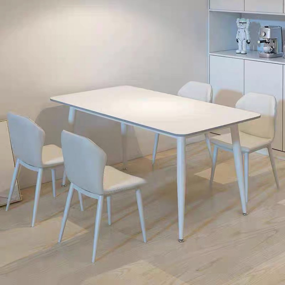 LIVARA DT1162 Minimalist Style 130-140-160-180cm Sintered Stone Dining Table-White