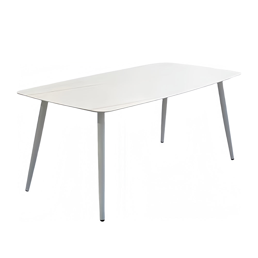LIVARA DT1162 Minimalist Style 130-140-160-180cm Sintered Stone Dining Table-White