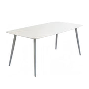 LIVARA DT1162 Minimalist Style 130-140-160-180cm Sintered Stone Dining Table-White