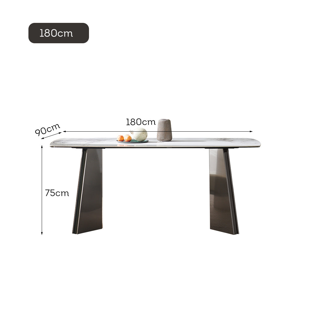 LIVARA DT1173 140/160/180cm Length 12mm Thickness Sintered Stone Tabletop Dining Table