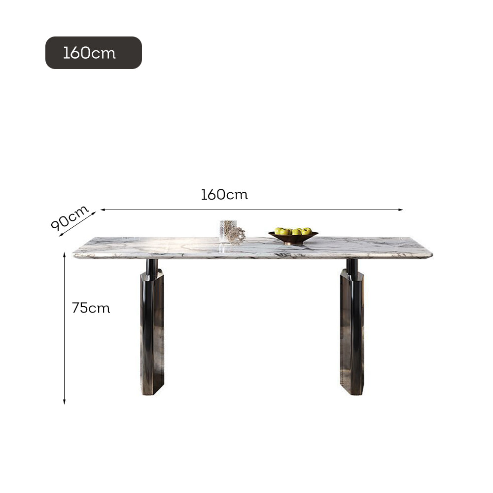 LIVARA DT1174 140/160/180cm Length 12mm Thickness Sintered Stone Tabletop Dining Table