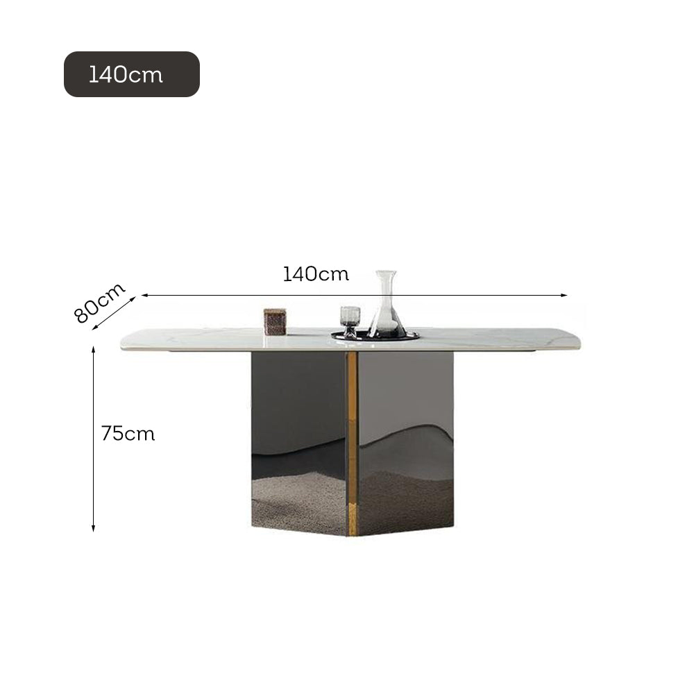 LUXORA DT1177 140/160/180cm Length 12mm Thickness Sintered Stone Tabletop Dining Table