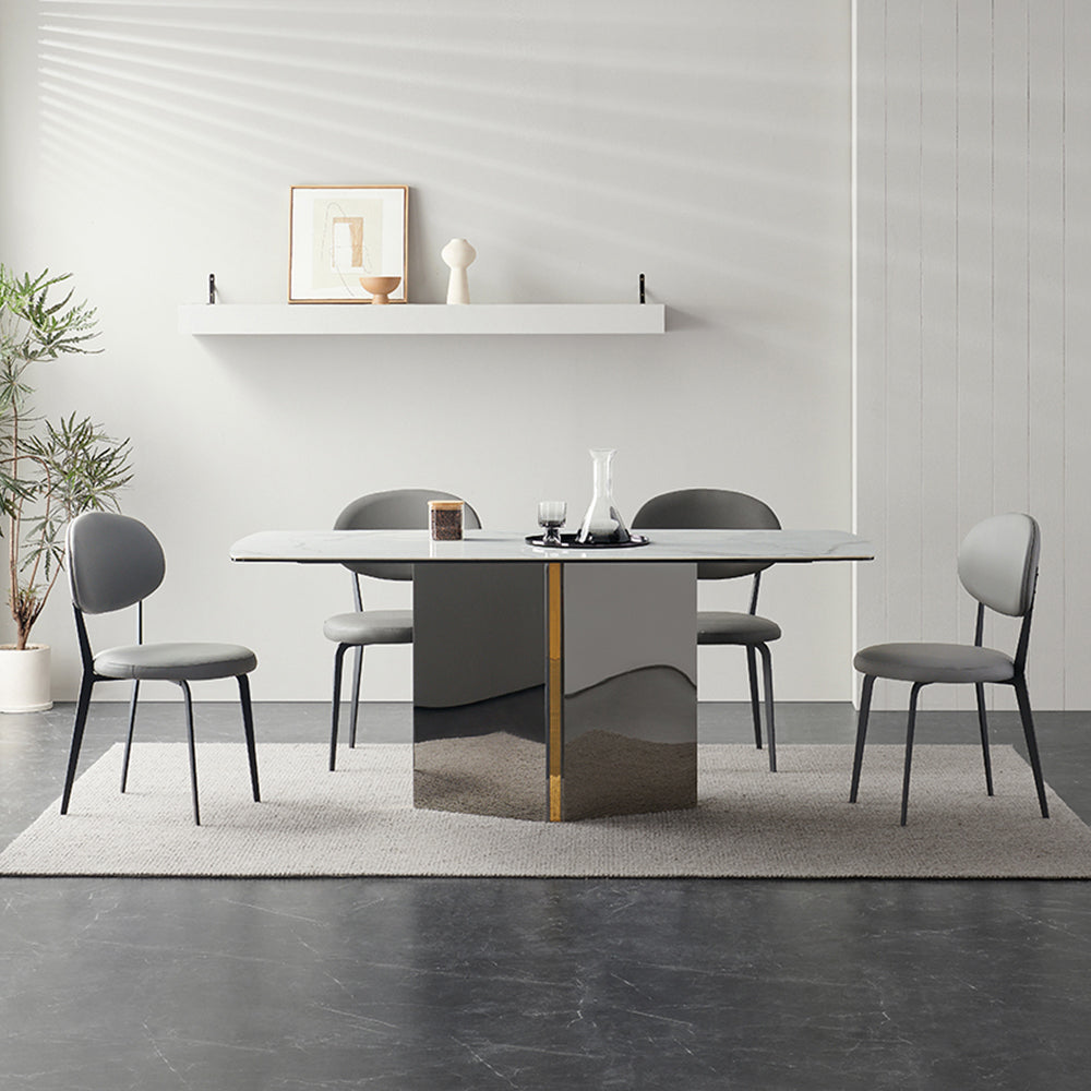 LUXORA DT1177 140/160/180cm Length 12mm Thickness Sintered Stone Tabletop Dining Table