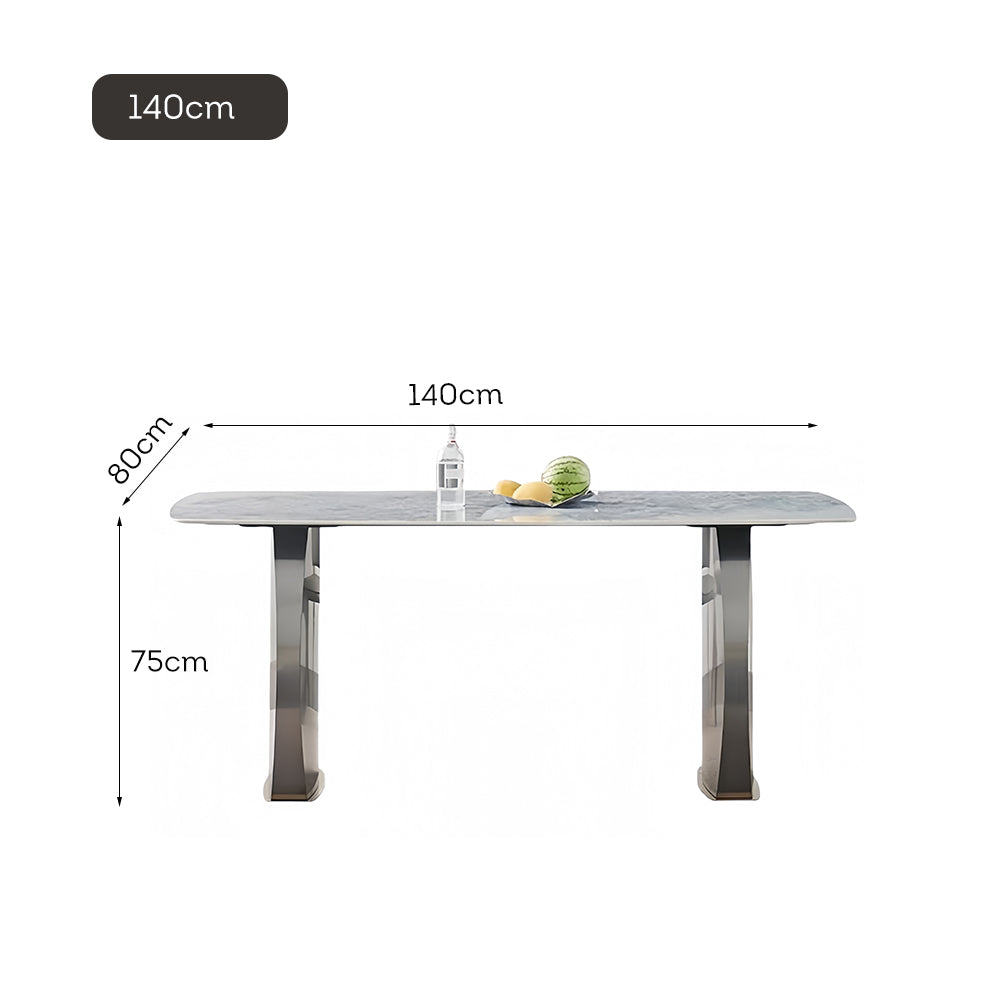 LUXORA DT1179 140/160/180cm Length 12mm Thickness Sintered Stone Tabletop Dining Table