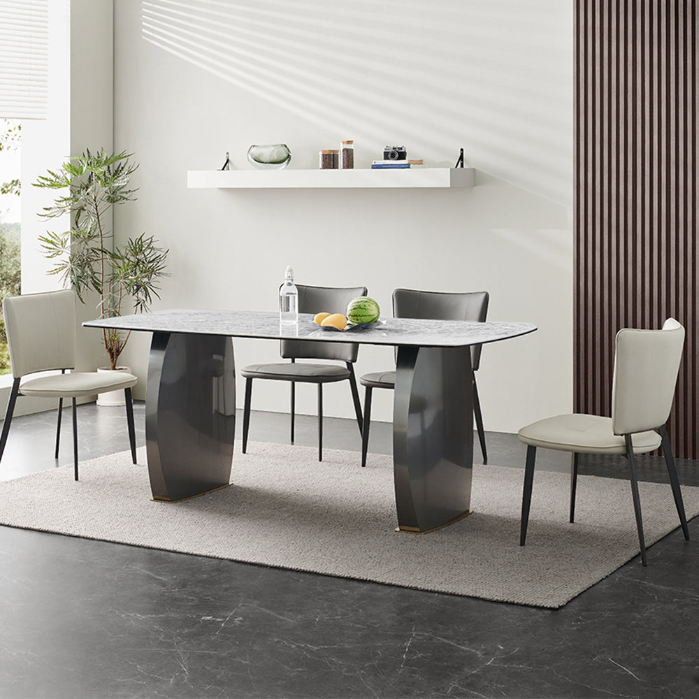 LUXORA DT1179 140/160/180cm Length 12mm Thickness Sintered Stone Tabletop Dining Table