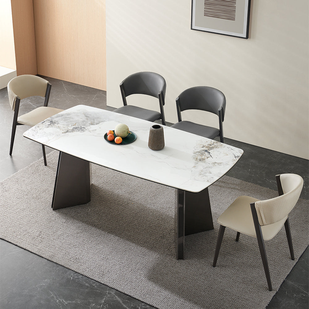 LIVARA DT1186 140/160/180cm Length 12mm Thickness Sintered Stone Tabletop Dining Table