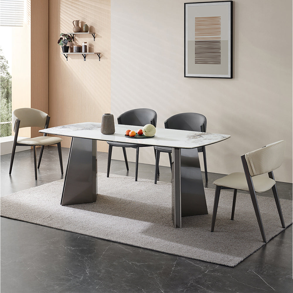LIVARA DT1186 140/160/180cm Length 12mm Thickness Sintered Stone Tabletop Dining Table