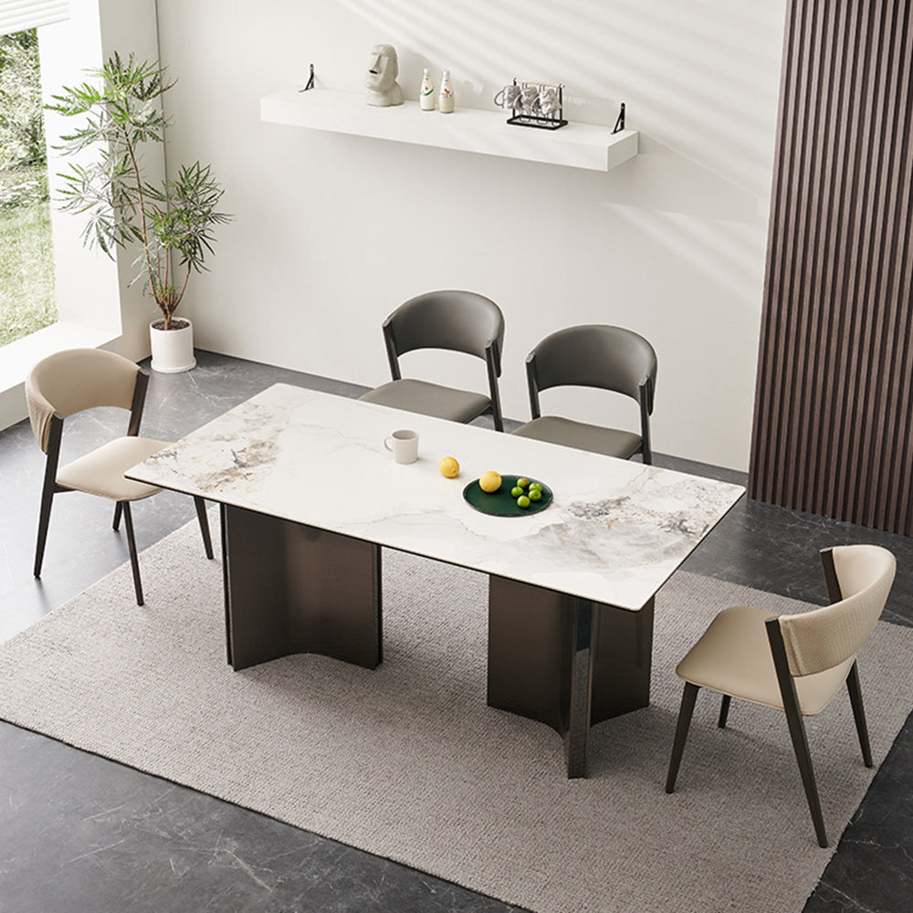 LUXORA DT1180 140/160/180cm Length 12mm Thickness Sintered Stone Tabletop Dining Table