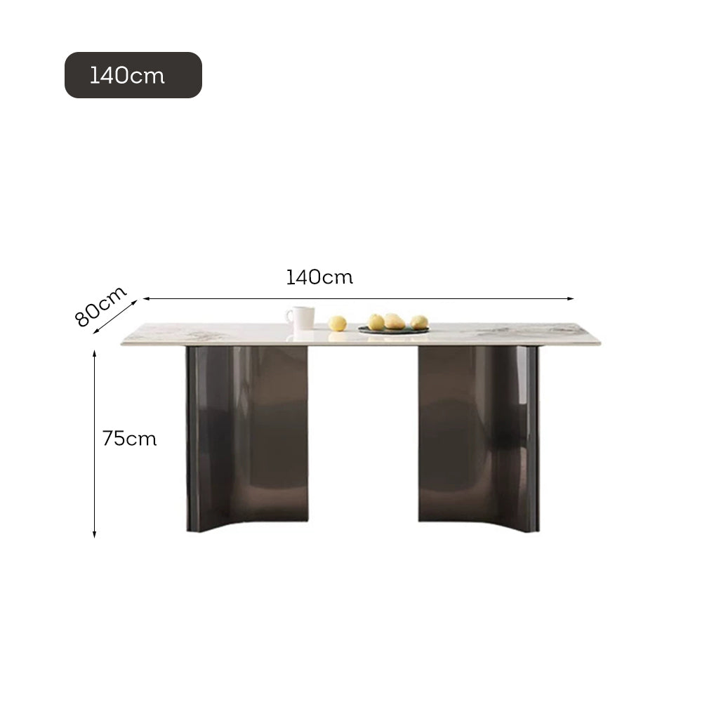 LUXORA DT1180 140/160/180cm Length 12mm Thickness Sintered Stone Tabletop Dining Table