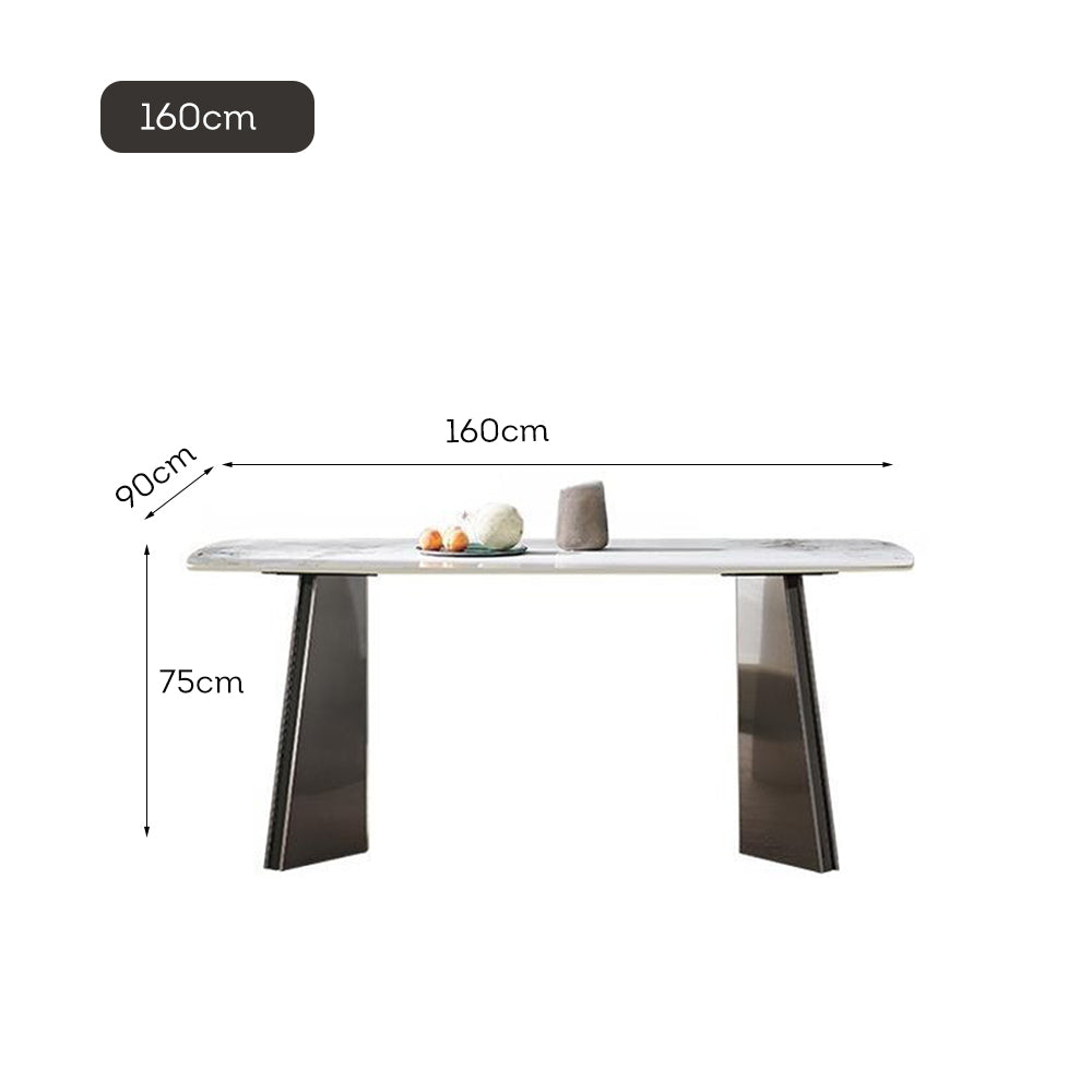 LIVARA DT1186 140/160/180cm Length 12mm Thickness Sintered Stone Tabletop Dining Table