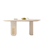 LUXORA DT1212 160/180/200cm Length Sintered Stone Tabletop Dining Table Half-folding Tabletop