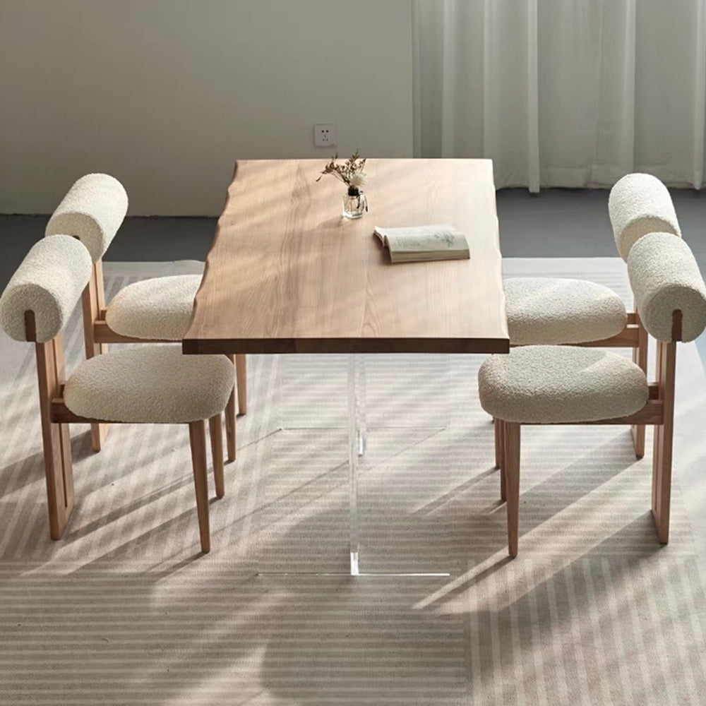 LUXORA DT1220 140/160/180cm Length Dining Table 25mm Thick Solid Wood Tabletop