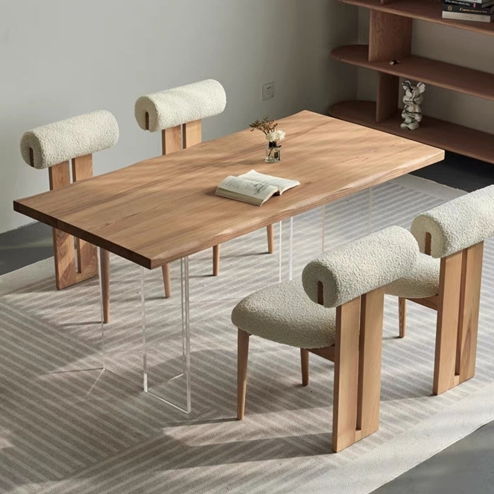 LUXORA DT1220 140/160/180cm Length Dining Table 25mm Thick Solid Wood Tabletop