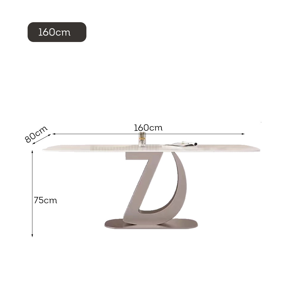 LUXORA DT1221 1140/160/180cm Length Dining Table Sintered Stone Tabletop
