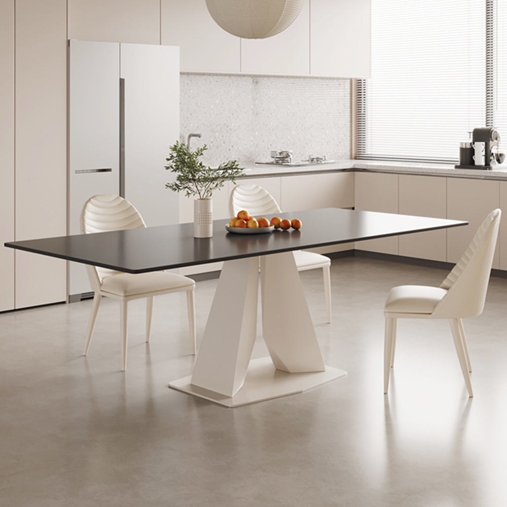LIVARA DT1225 140/160/180cm Length Sintered Stone Tabletop Dining Table Carbon Steel Legs