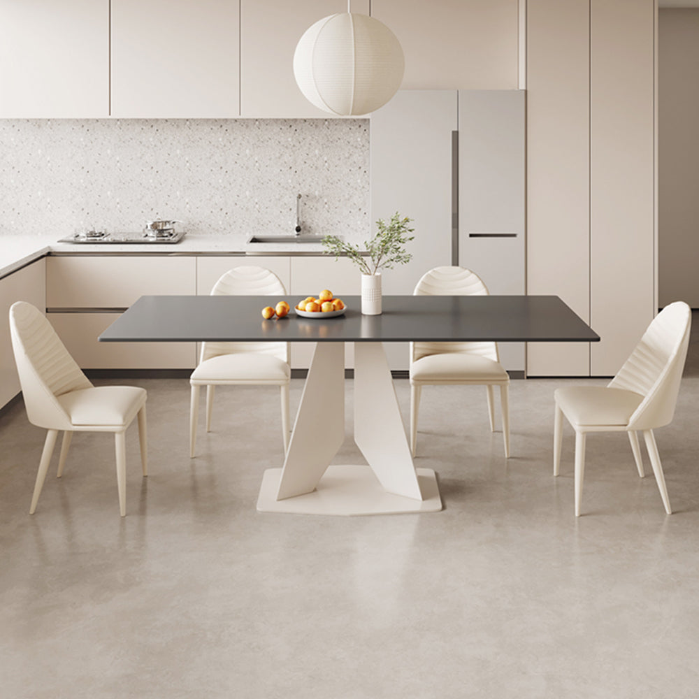 LIVARA DT1225 140/160/180cm Length Sintered Stone Tabletop Dining Table Carbon Steel Legs