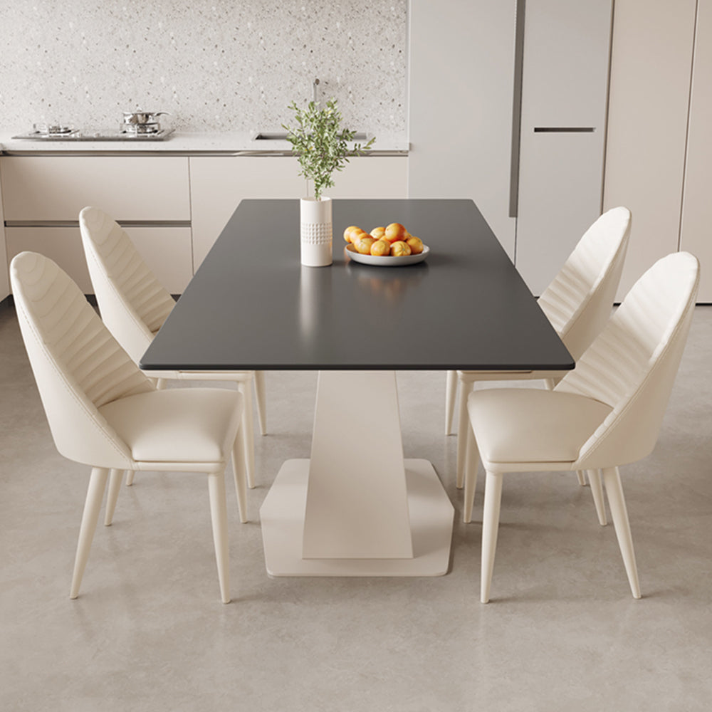 LIVARA DT1225 140/160/180cm Length Sintered Stone Tabletop Dining Table Carbon Steel Legs