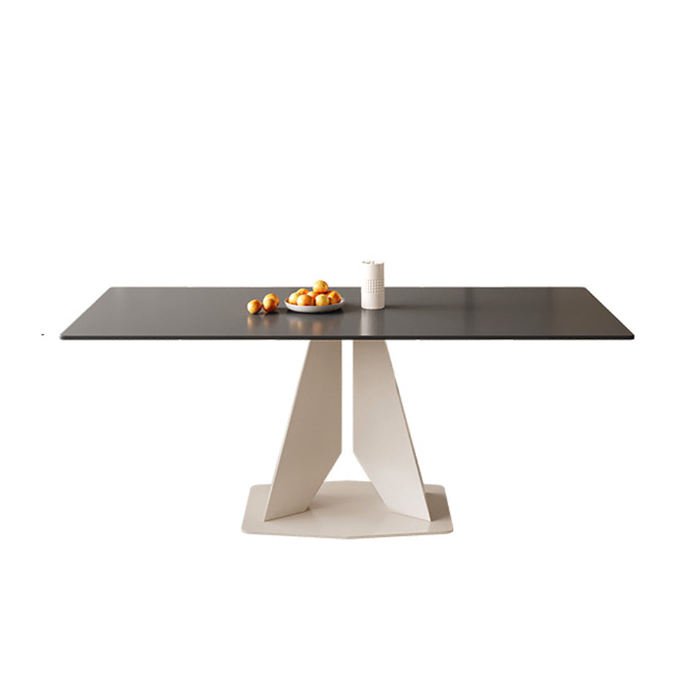 LIVARA DT1225 140/160/180cm Length Sintered Stone Tabletop Dining Table Carbon Steel Legs