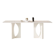 LIVARA DT1226 140/160/180cm Length Sintered Stone Tabletop Dining Table Carbon Steel Legs