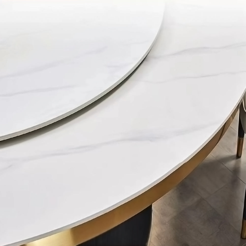 LUXORA DT1240 Light Luxury Style 180-200-220-240-260-280-300-320cm Round Sintered Stone Dining Table