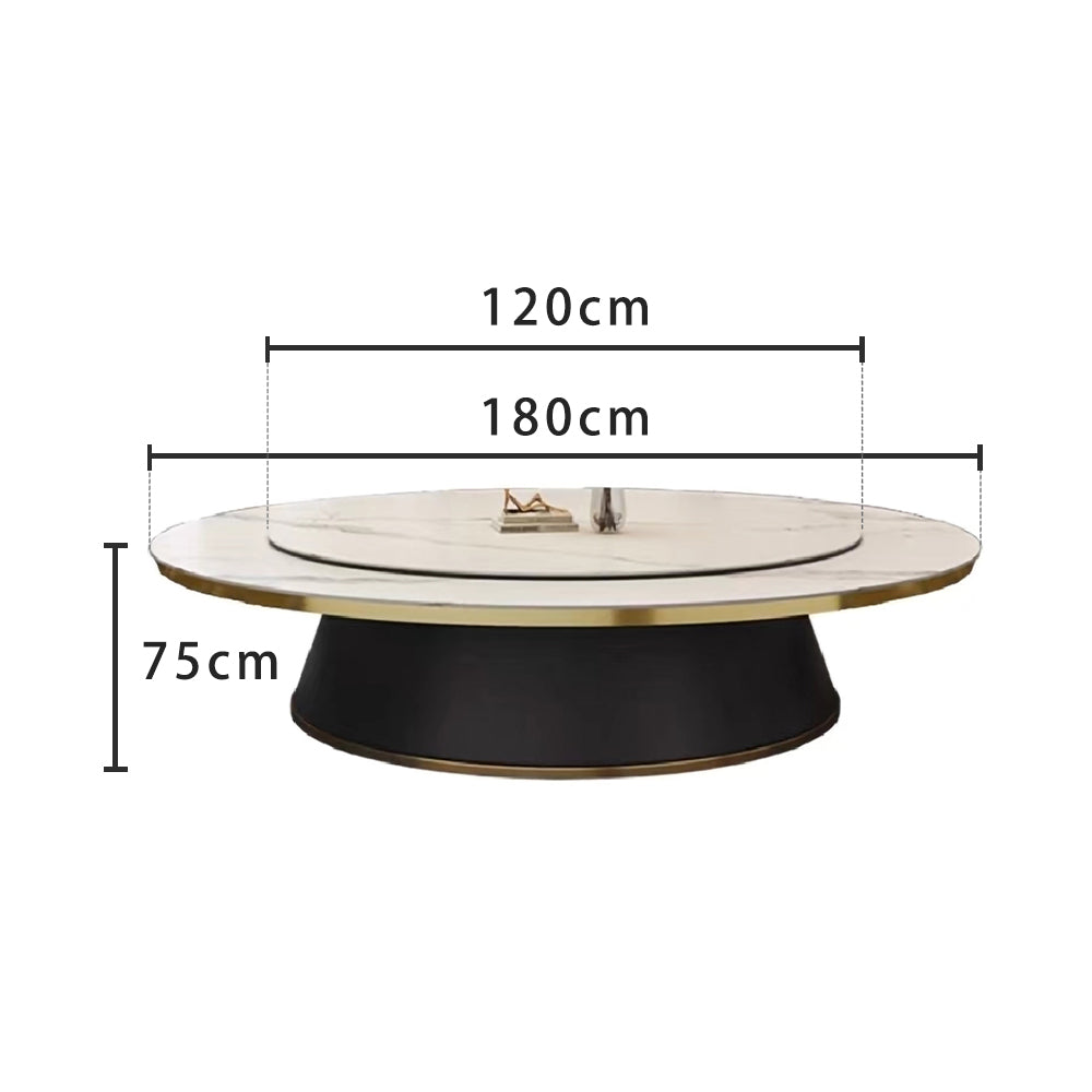 LUXORA DT1240 Light Luxury Style 180-200-220-240-260-280-300-320cm Round Sintered Stone Dining Table