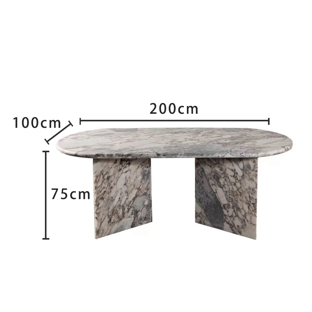 LUXORA DT1252 Light Luxury Style 160-180-200-220cm Marble Dining Table