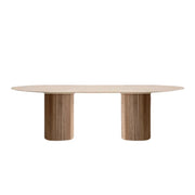 LUXORA DT1271 Minimalist Style 140-160-180-200cm Solid Wood Dining Table