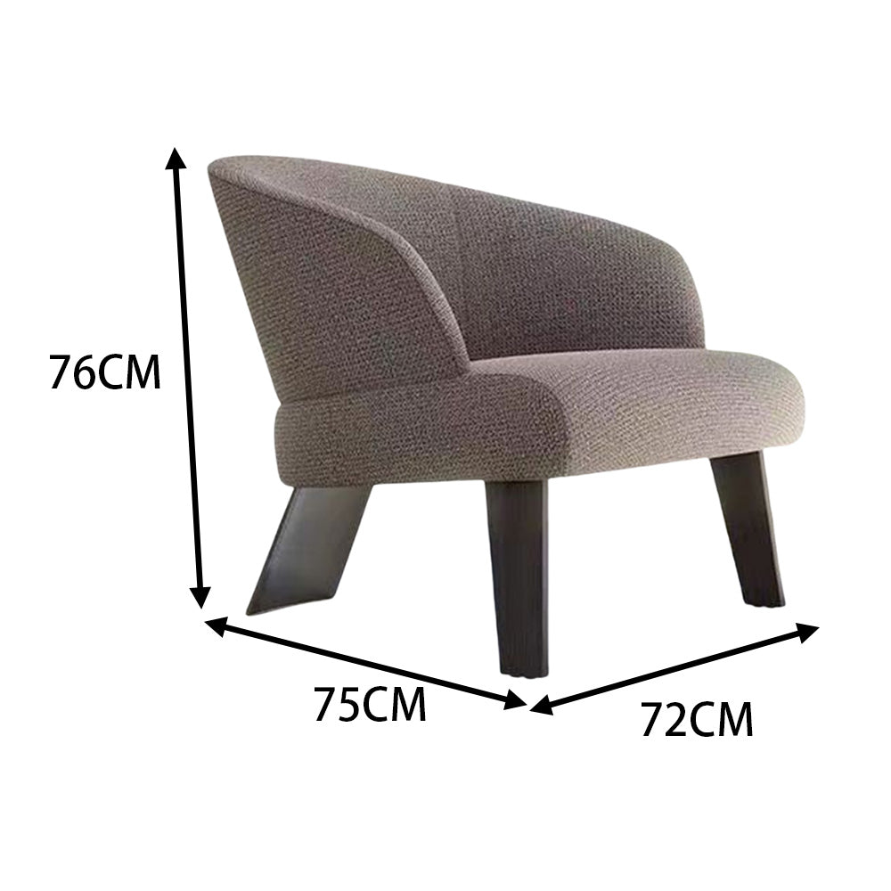 LIVARA EC1005 High-End Design Wooden Frame Black Titanium Steel Leisure Chair