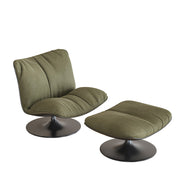 LIVARA EC1006 Fiberglass High-Density Sponge Fabric Swivel Base Duckbill Chair Ottoman