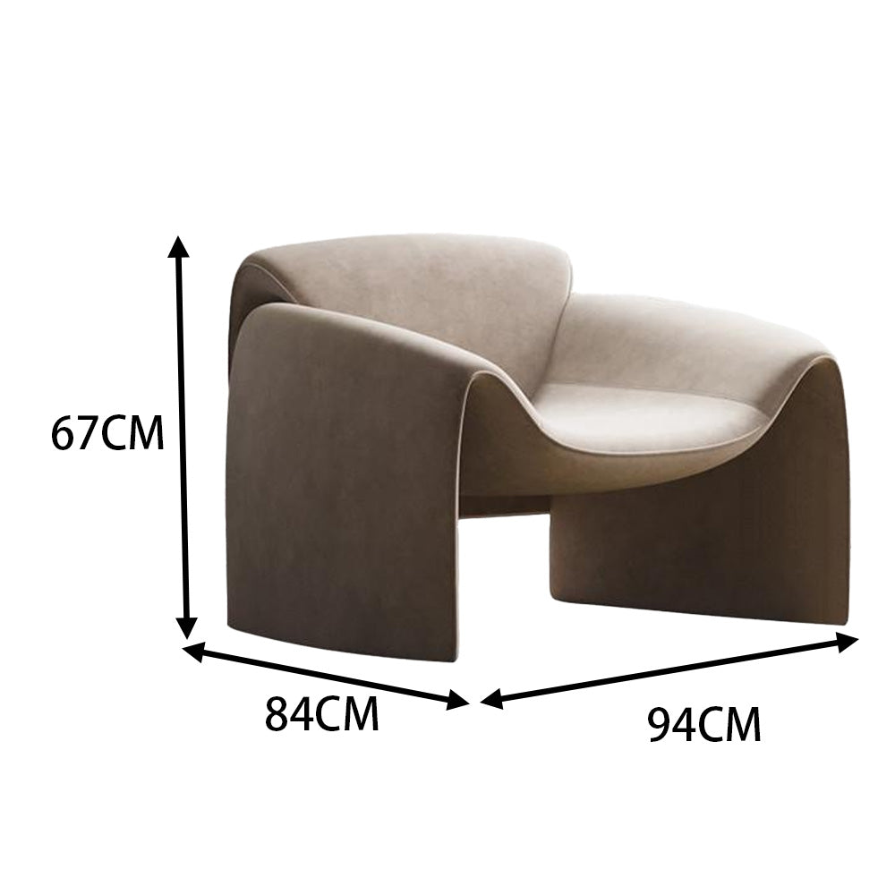 LIVARA EC1007 Velvet High-Density Sponge Crab Leisure Chair