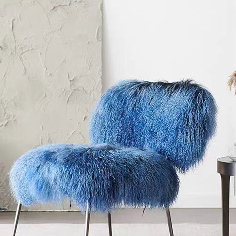 LIVARA EC1009 Stainless Steel Bentwood Wool Fabric High-End Luxury Design Leisure Chair