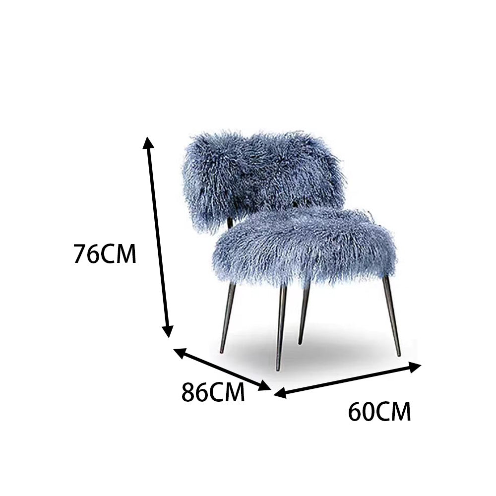 LIVARA EC1009 Stainless Steel Bentwood Wool Fabric High-End Luxury Design Leisure Chair
