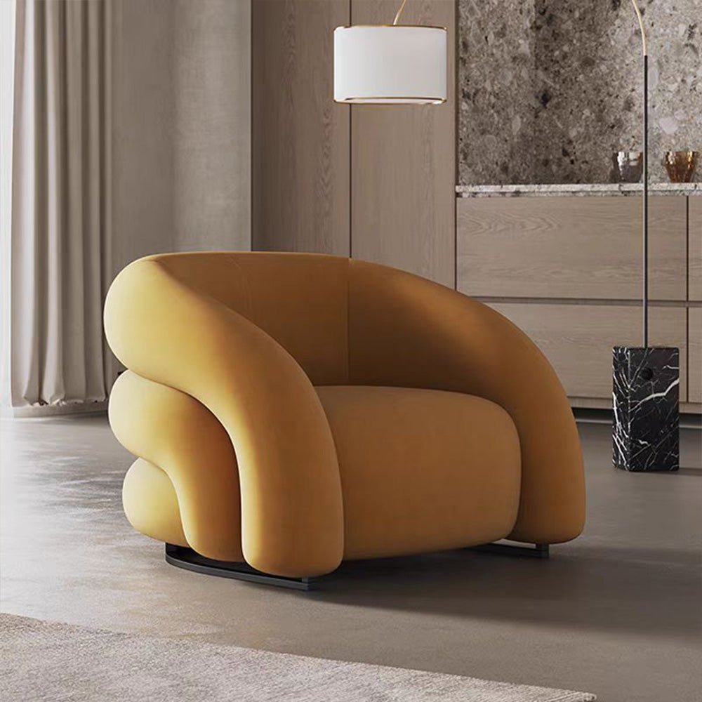 LIVARA EC1010 Rainbow Chair Stainless Steel Velvet Imported Pine Leisure Chair