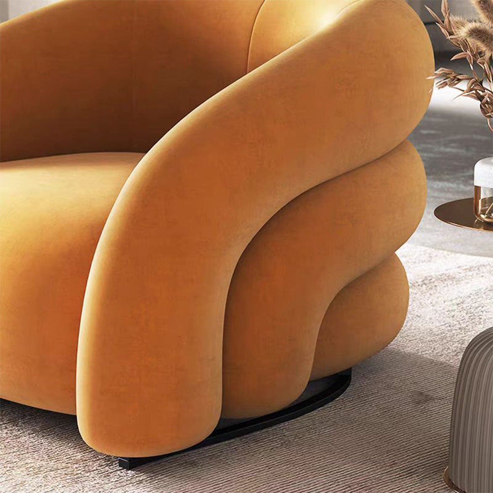 LIVARA EC1010 Rainbow Chair Stainless Steel Velvet Imported Pine Leisure Chair