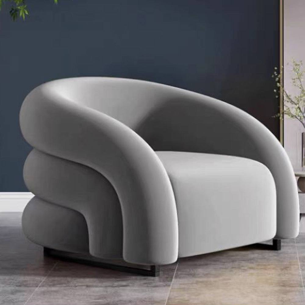 LIVARA EC1010 Rainbow Chair Stainless Steel Velvet Imported Pine Leisure Chair