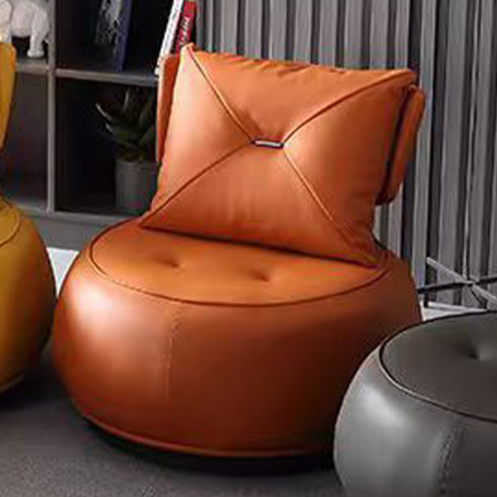 LIVARA EC1012 Iron Frame Faux Leather Sponge Swivel Leisure Chair