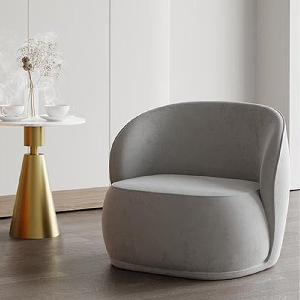 LIVARA EC1023 Shaped Board Solid Wood Frame High-Density Sponge Leisure Chair