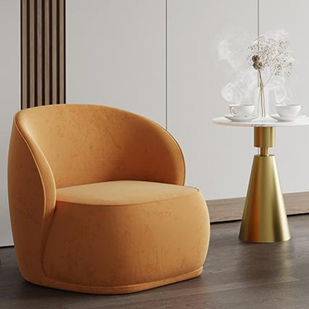 LIVARA EC1023 Shaped Board Solid Wood Frame High-Density Sponge Leisure Chair