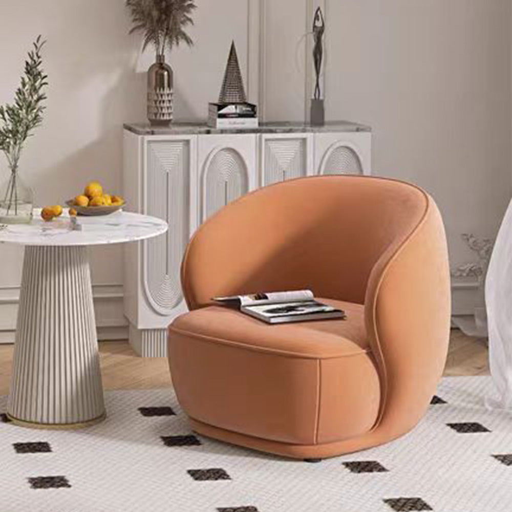 LIVARA EC1023 Shaped Board Solid Wood Frame High-Density Sponge Leisure Chair