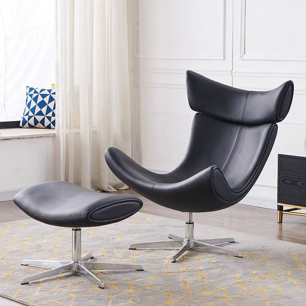 LIVARA EC1025 High-Density Sponge Aluminum Alloy Legs Swivel Chair