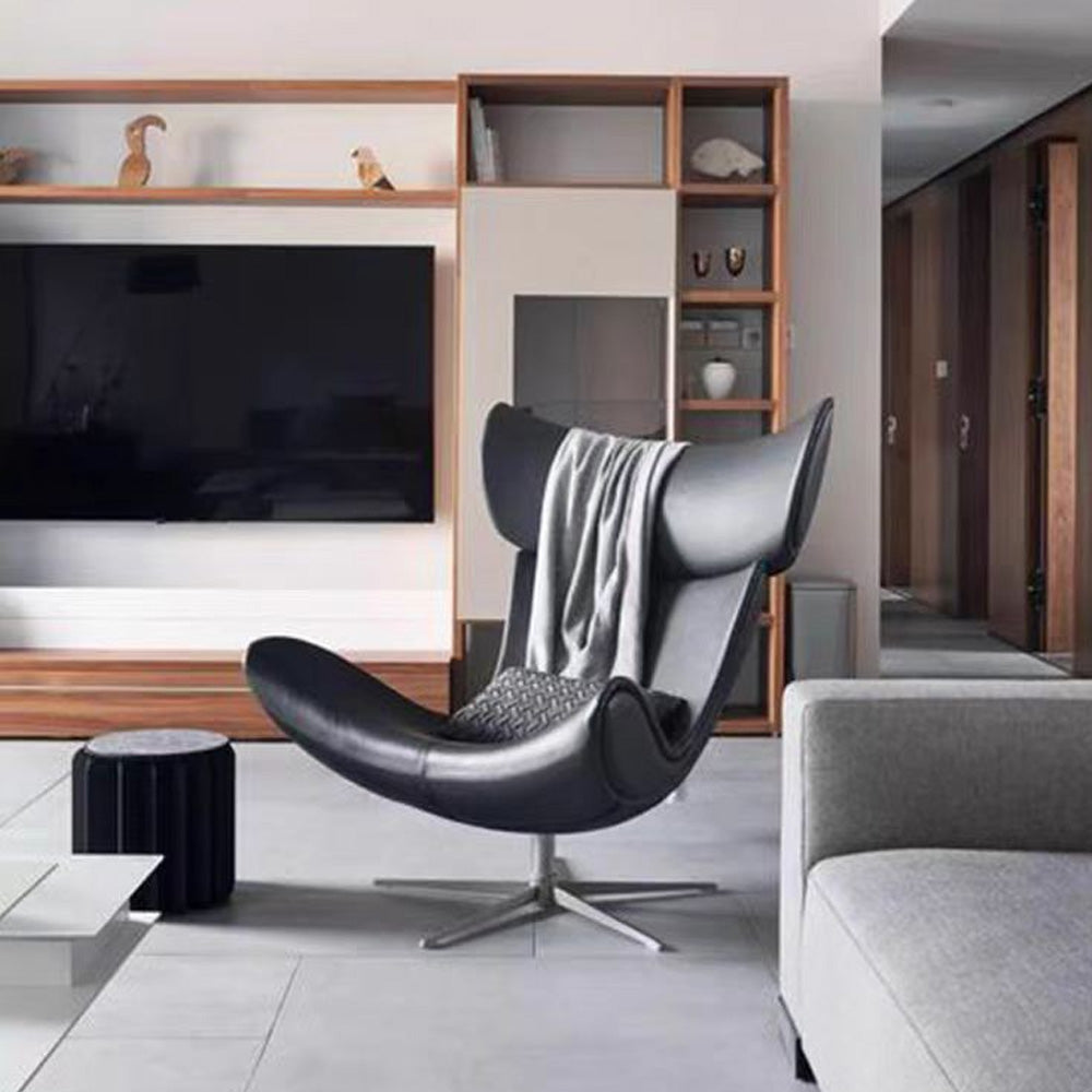 LIVARA EC1025 High-Density Sponge Aluminum Alloy Legs Swivel Chair