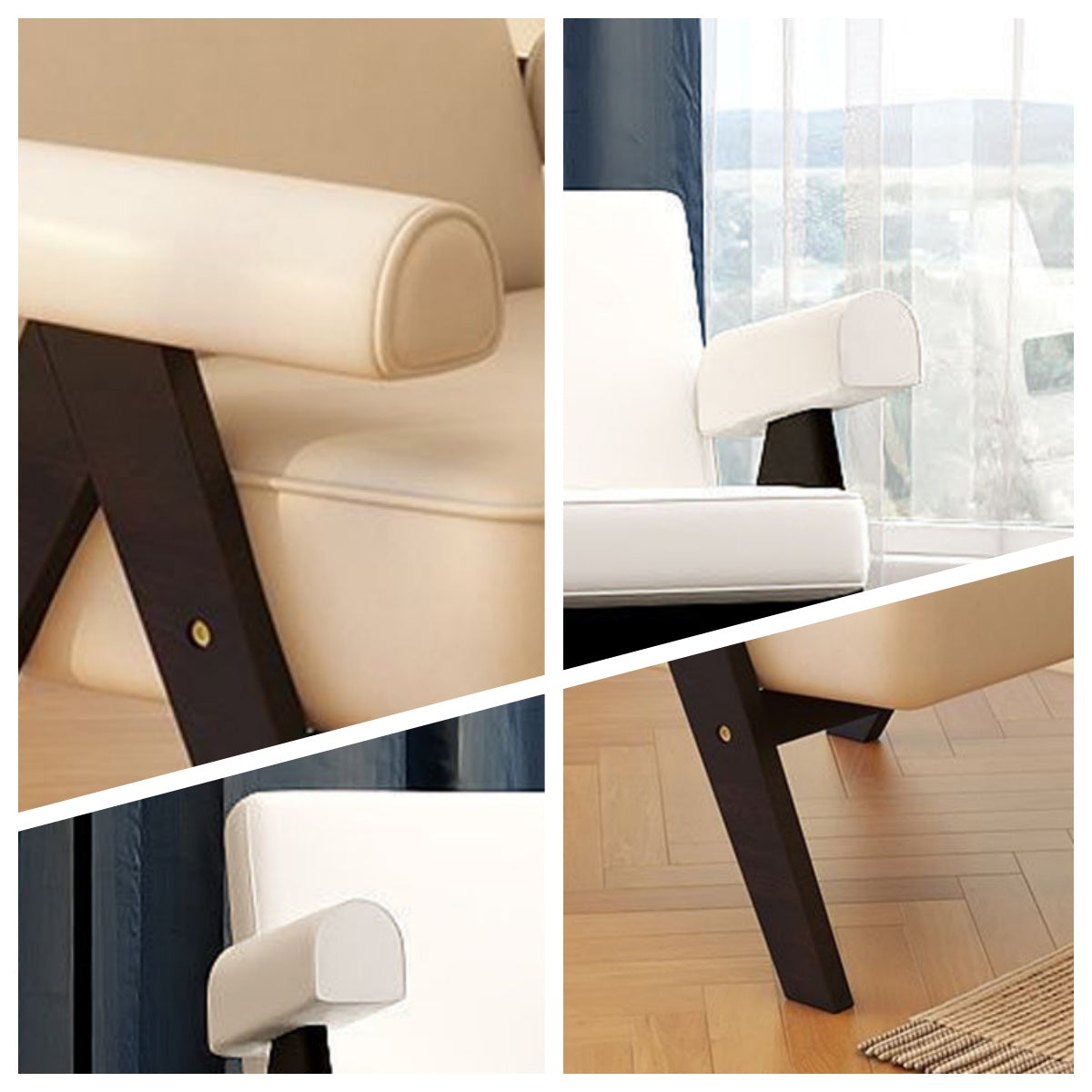 LIVARA EC1027 Solid Wood Frame Leisure Chair