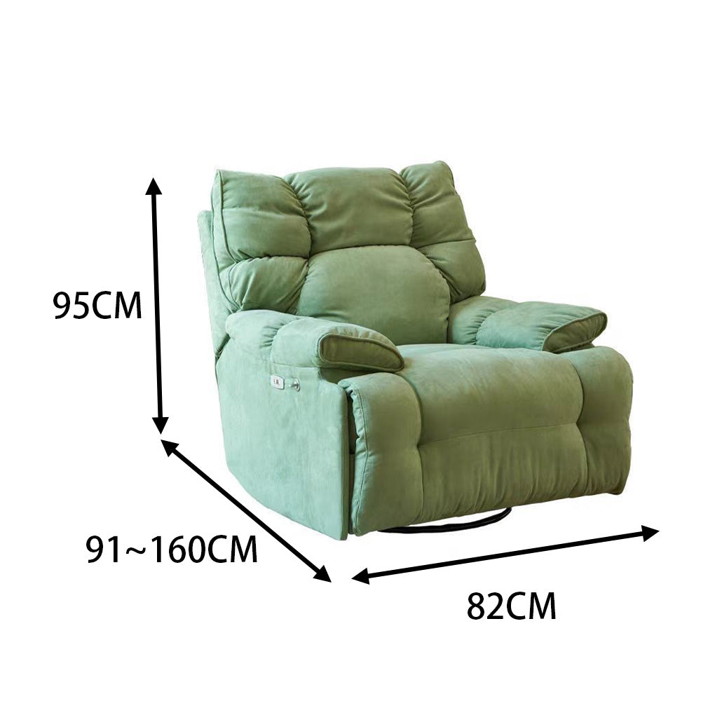 LIVARA EC1028 Matte Fabric Phone Holder Electric Reclining Leisure Chair