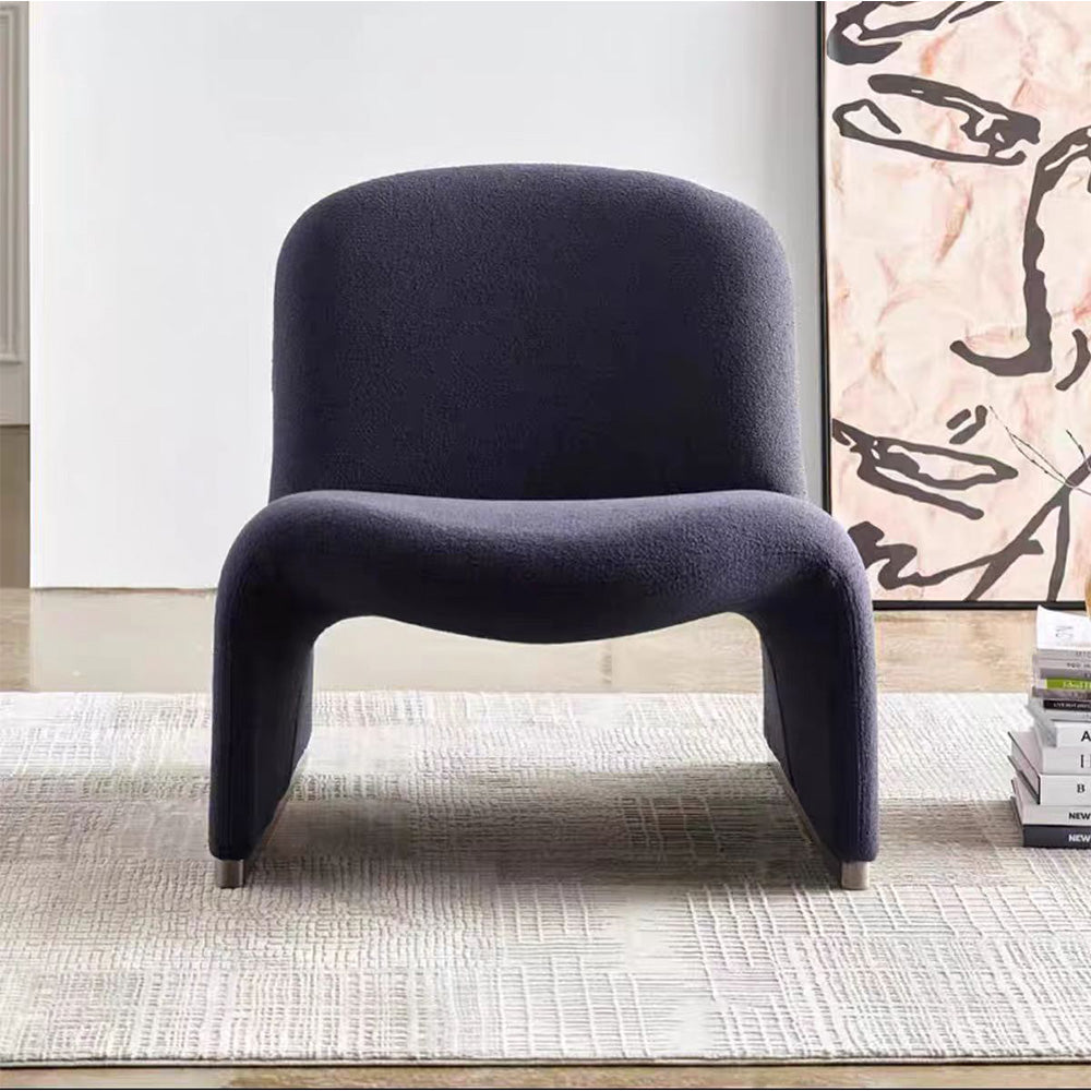 LIVARA FC1033 Hill Design Velvet Creamy Fashion Leisure Chair