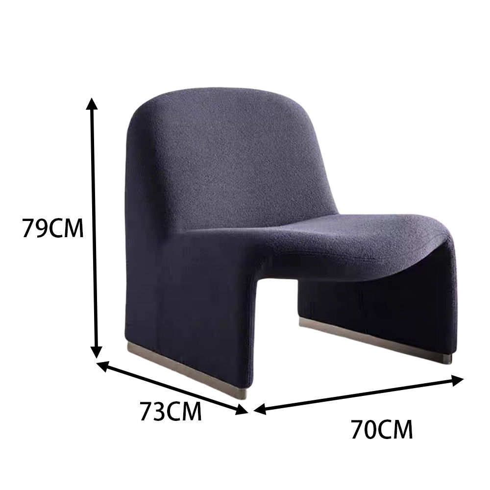 LIVARA FC1033 Hill Design Velvet Creamy Fashion Leisure Chair
