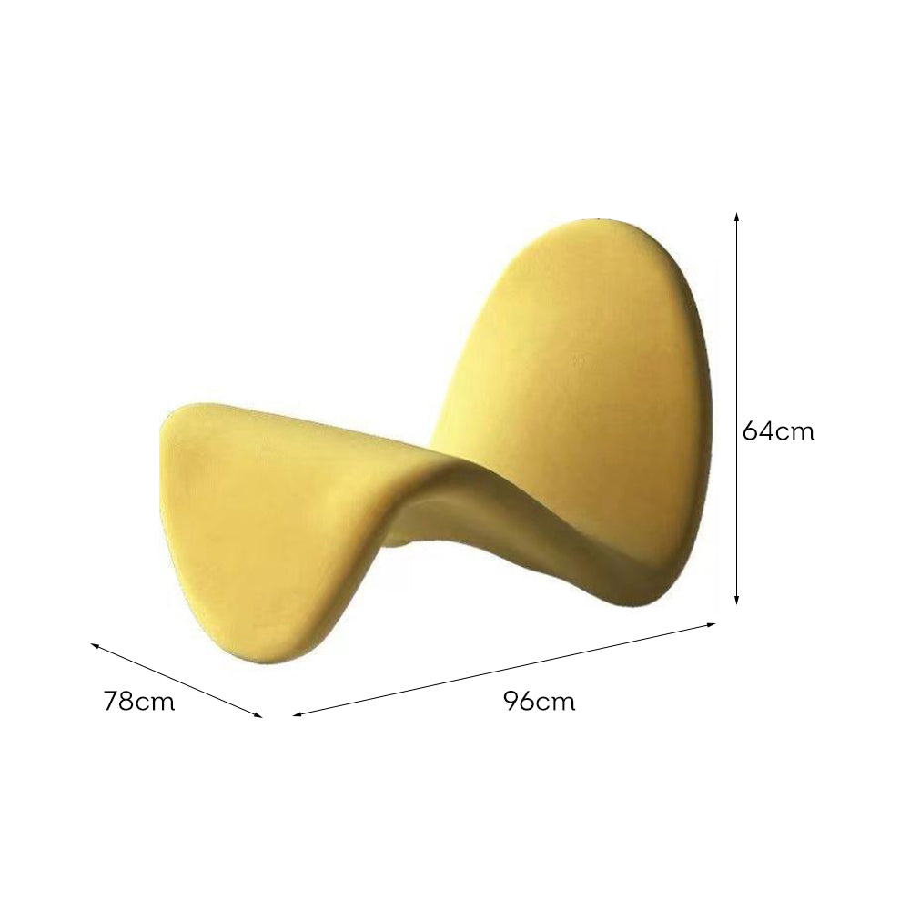 LIVARA EC1034 Tongue-shaped Leisure Chair Velvet Fabric