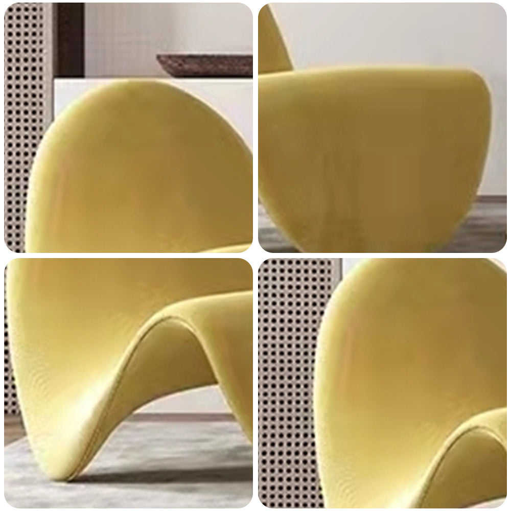 LIVARA EC1034 Tongue-shaped Leisure Chair Velvet Fabric